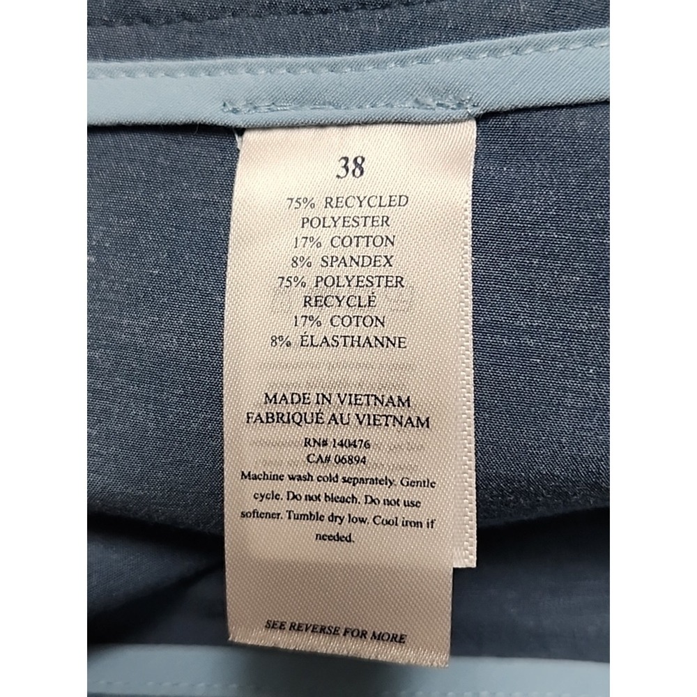 Faherty All Day Shorts Mens 38‎ Zip Button Drawstring 9" Blue 40x9 Measured - Picture 13 of 16